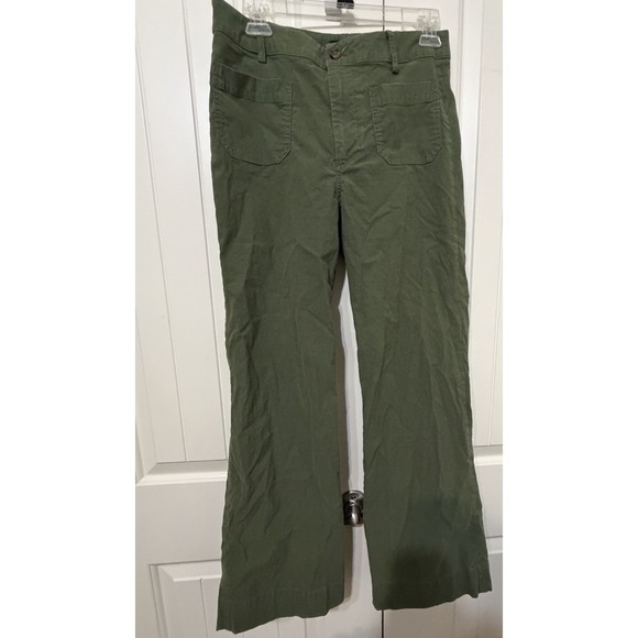 J.CREW Pants - J.Crew Green Lizzie High-rise Patch-Pocket Wide-leg Pant sz 27 Easter Boho Sprin